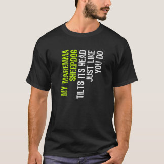 Mijn Maremma Sheepdog kantelt zijn hoofd net als j T-shirt