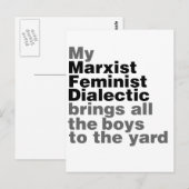 Mijn marxistische feministische dialectiek brengt  briefkaart (Voorkant / Achterkant)