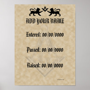 Mijn Masonische geschiedenis Poster