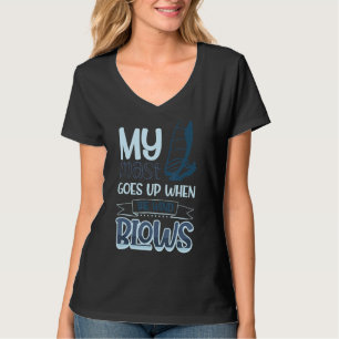 Mijn mast gaat omhoog als de wind windsurfen 5 t-shirt