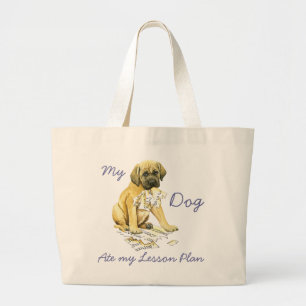 Mijn Mastiff Ate mijn Lesson Plan Grote Tote Bag