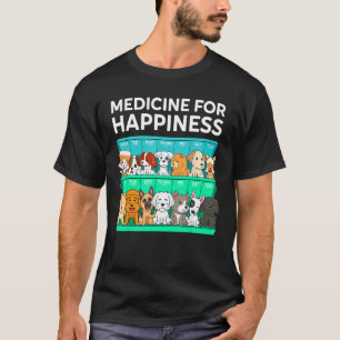 Mijn medicijn voor geluk heet Dogs elke dag T-shirt