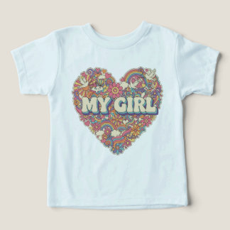 Mijn Meisje Bloemhart Peuter T-Shirt | Schattige M