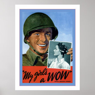 Mijn meisje is een WOW~ Tweede Wereldoorlog Poster