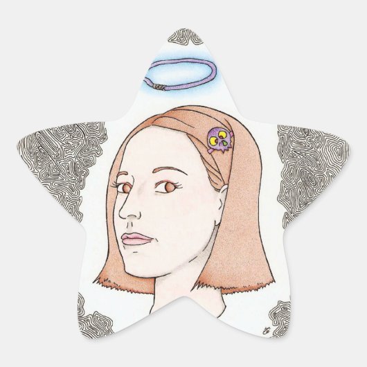 mijn meisje ster sticker (Voorkant)