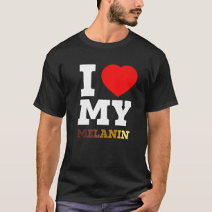 Mijn Melanine Zwarte Geschiedenis Maand Afro T-shirt