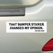 Mijn mening gewijzigd bumpersticker (Op auto)