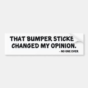Mijn mening gewijzigd bumpersticker