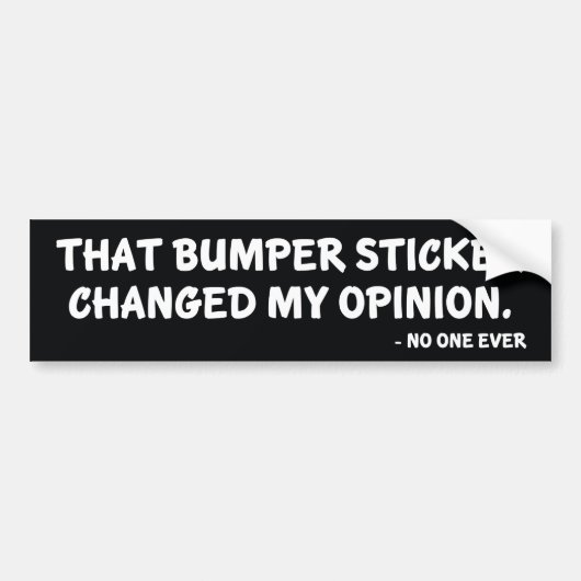Mijn mening gewijzigd bumpersticker (Voorkant)