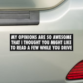 Mijn mening is zo Geweldige Bumpersticker (Op auto)