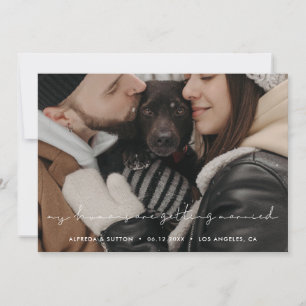 Mijn mensen gaan trouwen Foto Pet Aankondiging