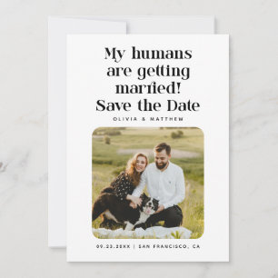Mijn Mensen Gaan Trouwen Grappige Huisdierfoto Save The Date