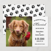 Mijn mensen krijgen een gehuwde hond. save the date (Voorkant / Achterkant)