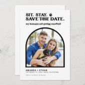 Mijn mensen krijgen een huwelijk met een hond. save the date (Voorkant / Achterkant)