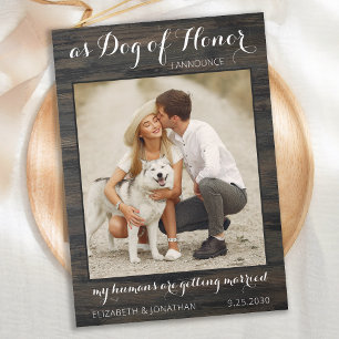 Mijn mensen krijgen een huwelijksfoto Dog Save The Date