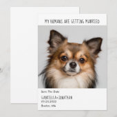 Mijn mensen worden gehuwd met een hond. save the date (Voorkant / Achterkant)