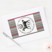 Mijn merk Stripes Rechthoekige Sticker (Envelop)