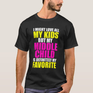 Mijn middelste kind is mijn favoriete grappige oud t-shirt