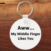 Mijn middelste vinger houdt van je sleutelhanger (Voorkant)