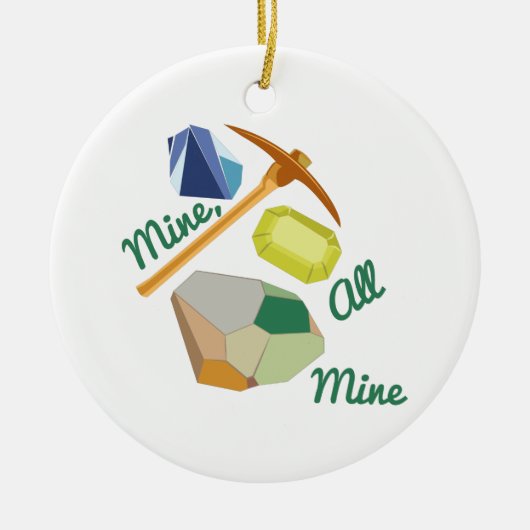 Mijn, mijn keramisch ornament (Voorkant)