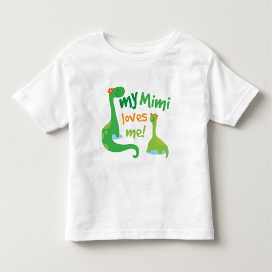 Mijn Mimi houdt van me Dinosaur Kinder Shirts (Voorkant)