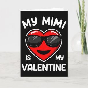 Mijn Mimi is mijn Valentijn hart Sungles Jongen Me Kaart