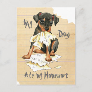 Mijn Min Pin Ate Mijn Homework Briefkaart