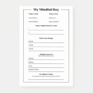 Mijn Mindful Day: Mindfulness Daily Tracker Post-it® Notes