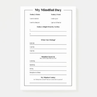 Mijn Mindful Day: Mindfulness Daily Tracker Post-it® Notes