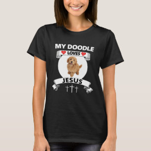 Mijn Mini Golden Doodle Loves Jesus Christelijk Do T-shirt