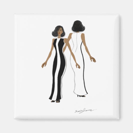 Mijn Mode Art-Square Magnet Magneet (Voorkant)