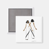 Mijn Mode Art - Square Magnet Magneet (Voorkant / Achterkant)