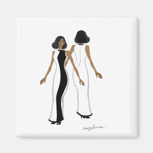 Mijn Mode Art - Square Magnet Magneet (Voorkant)