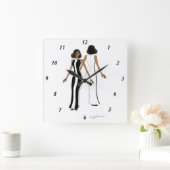 Mijn Mode Art-Square wandklok Vierkante Klok (Huis)