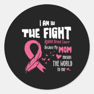 Mijn moeder betekent de wereld voor mij Kanker Awa Ronde Sticker