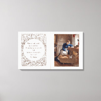 Mijn moeder, een gedicht van Ann Taylor Canvas Afdruk