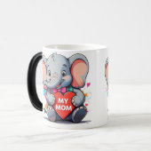 Mijn moeder - Elephant Art Magische Mok (Voorkant links)