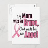 Mijn moeder is een engel-borstkanker briefkaart (Voorkant / Achterkant)