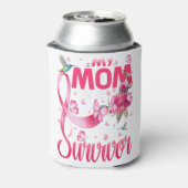 Mijn moeder is een overlevende borstkankerverwekke blikjeskoeler (Blikje Achterkant)