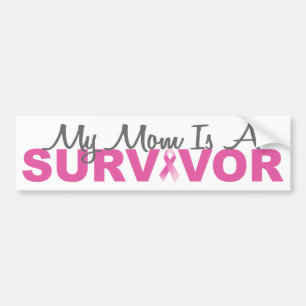 Mijn moeder is een overlevende (roze koolstof voor bumpersticker