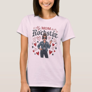 Mijn moeder is een rockster" Trendy Cool Moeder Gr T-shirt