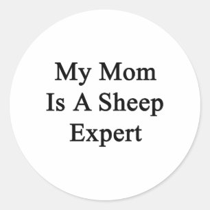 Mijn moeder is een schapenexpert ronde sticker