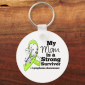 Mijn moeder is een sterke overlevende van Lymphoma Sleutelhanger (Voorkant)