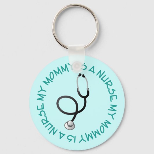 Mijn moeder is een verpleegster-T-shirt. Sleutelhanger (Voorkant)