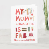 Mijn moeder is Fab gepersonaliseerde Fun Kaart (Voorkant)
