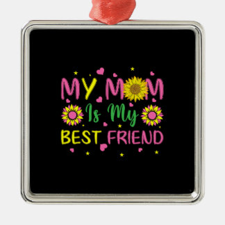 Mijn moeder is mijn beste vriend metalen ornament