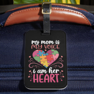 Mijn moeder is mijn stem Autisme Autistisch Bewust Bagagelabel