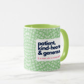 Mijn moeder is Pricless-Patient, Sind & Generous Mok (Voorkant rechts)