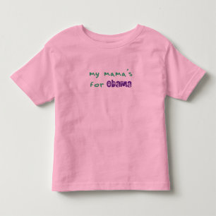 Mijn moeder is voor Obama Toddler Ringer Kinder Shirts