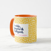 Mijn moeder is zonder grenzen, menselijk, graceful mok (Voorkant links)